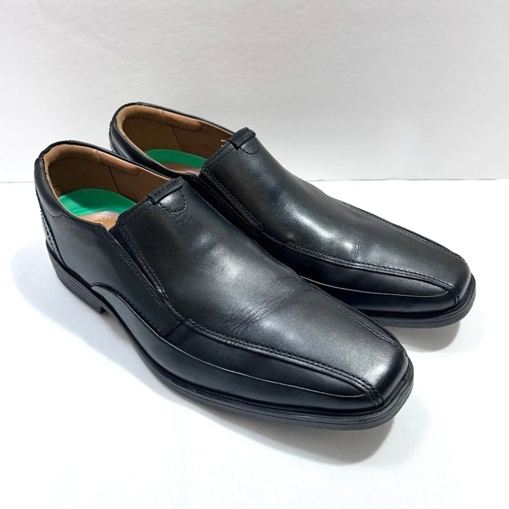Clarks  Collection Clarkslite Ave Loafers‎ Black Men's Shoes Leather US 10M